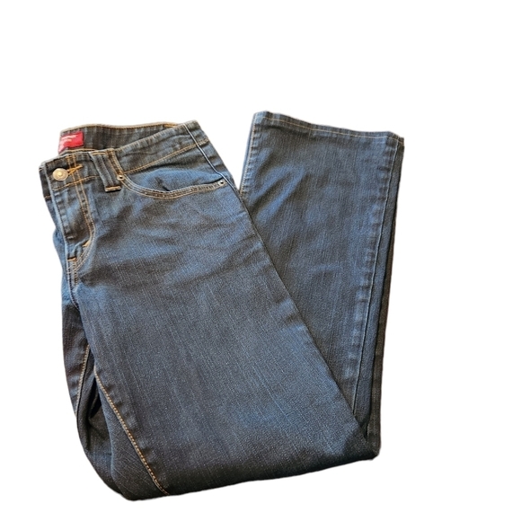 Levi's Nouveau DownTowner blue boot cut stretch denim jean pants - Picture 7 of 9
